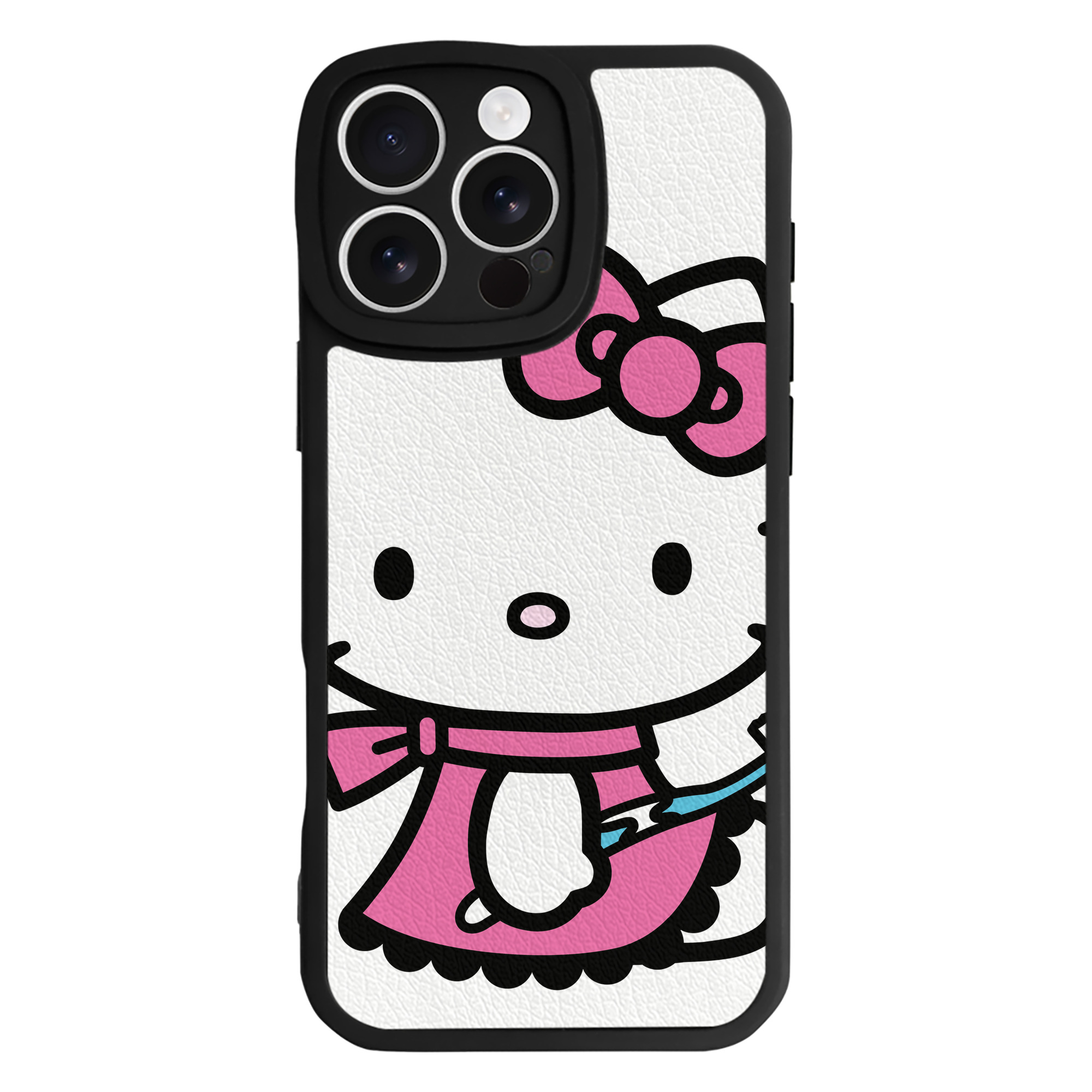 （画像用） Hello Kitty ハローキティ 【iPhone 16シリーズ対応】シリコンスマホケース（レザー調） 材質：シリコン
